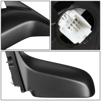 RETROVISOR MIRROR - OEM - 01-05 HONDA CIVIC 2-DOOR HX LX - POWERED - PAINTABLE - BLACK - LEFT