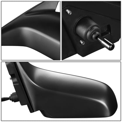 RETROVISOR MIRROR - OEM - 01-05 HONDA CIVIC 4-DOOR - MANUAL - PAINTABLE - BLACK - LEFT