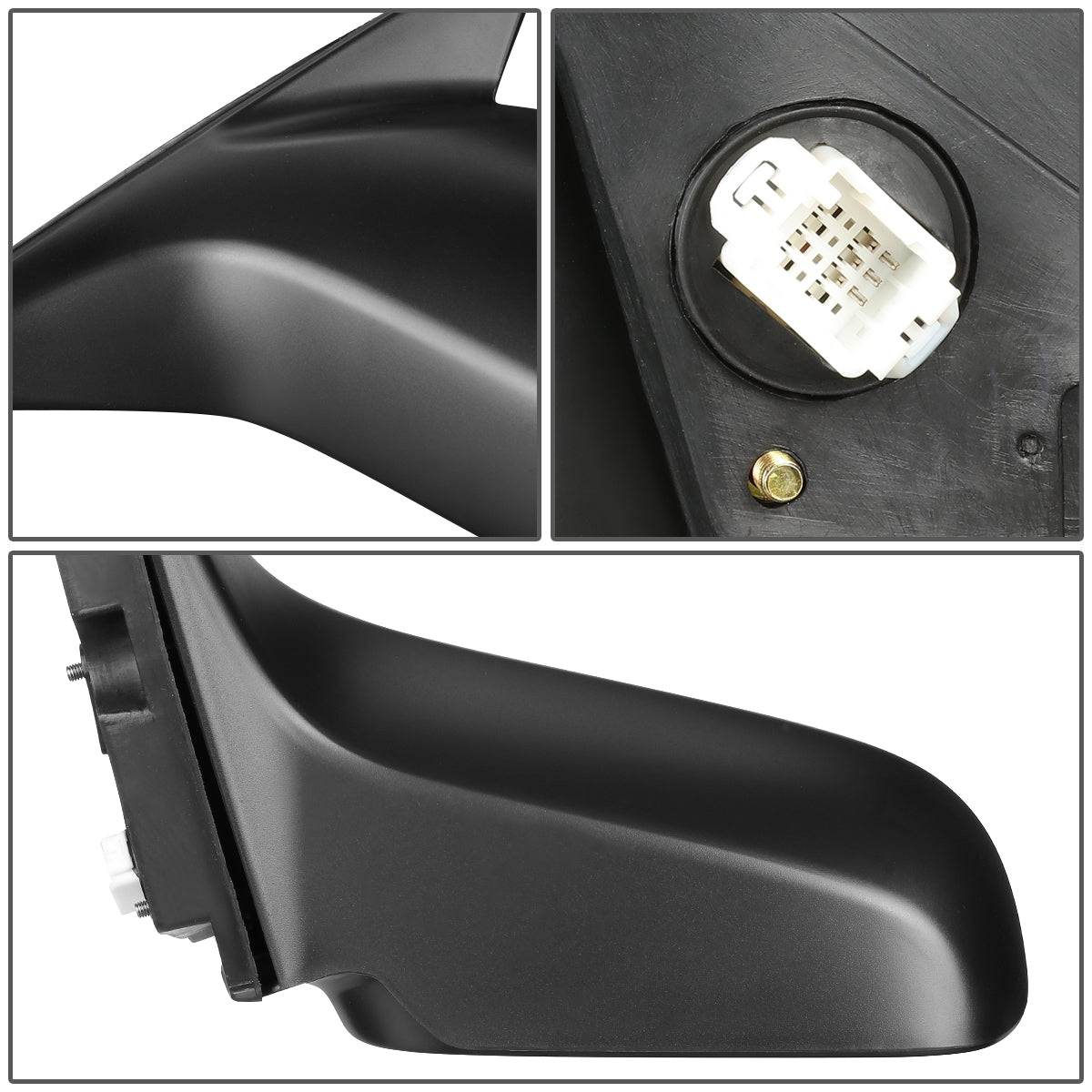 RETROVISOR MIRROR - OEM - 01-05 HONDA CIVIC 4-DOOR - POWERED - PAINTABLE - BLACK - LEFT