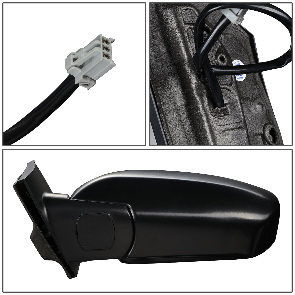 RETROVISOR MIRROR - OEM - 99-04 HONDA ODYSSEY - POWERED - FOLDING - BLACK MATERIAL - LEFT