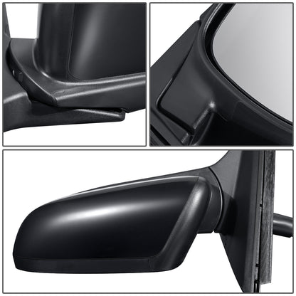 RETROVISOR MIRROR - OEM - 03-07 HONDA ACCORD - MANUAL - W/ LEVER - FOLDING - BLACK MATERIAL - LEFT