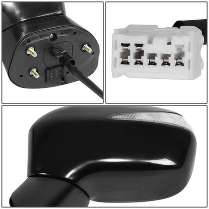 RETROVISOR MIRROR - OE STYLE - HONDA CIVIC 09-10 - WITH POWER WITH HEATED WITH SIGNAL - DRIVER SIDE - PAINT TO MATCH - BLACK