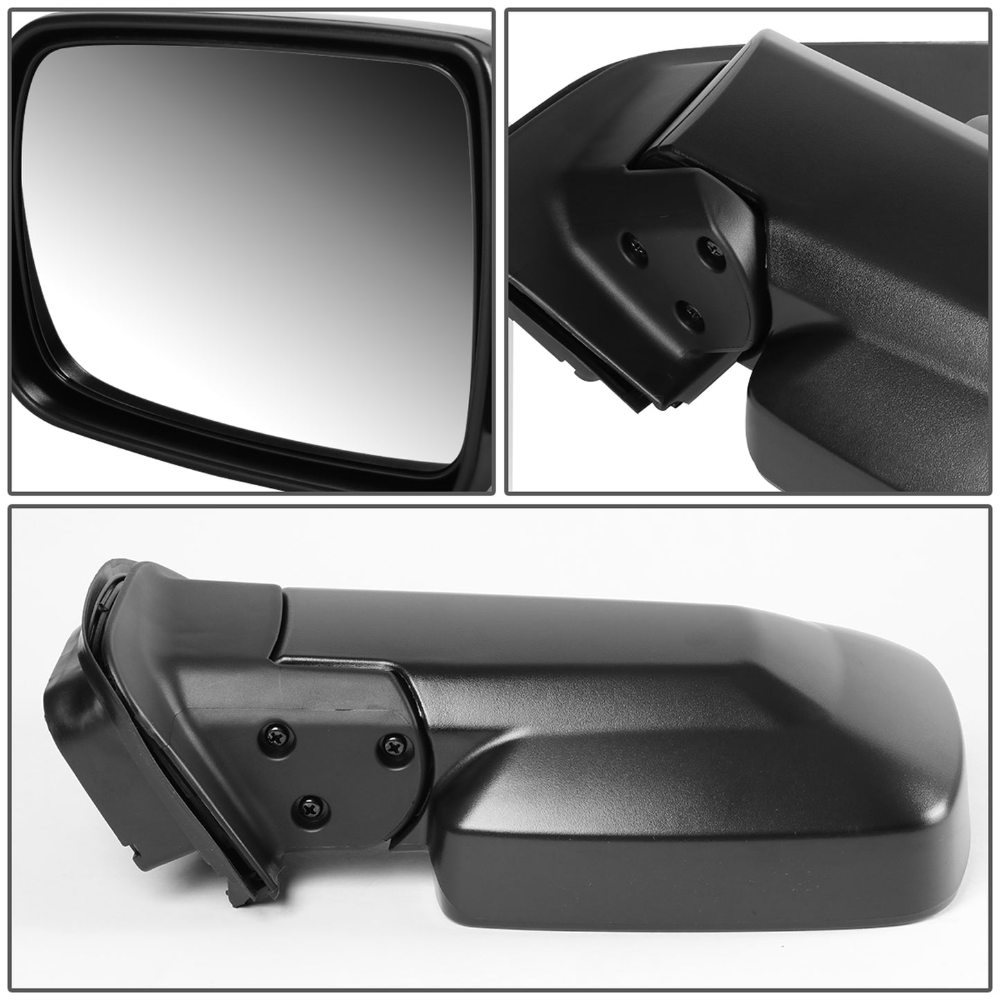 RETROVISOR MIRROR - OEM - 03-04 HONDA ELEMENT DX LX - MANUAL - PAINTABLE - BLACK - LEFT