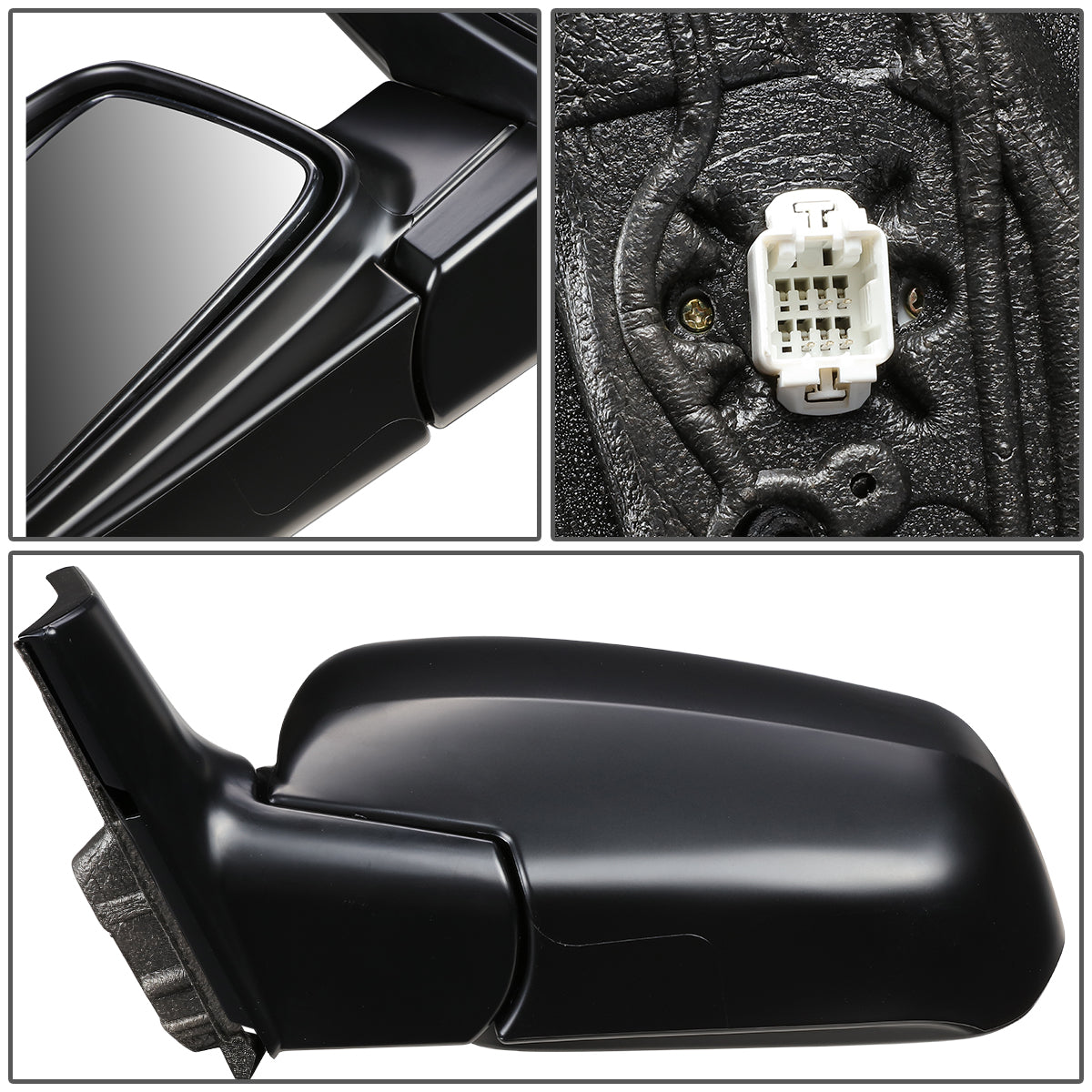 RETROVISOR MIRROR - OEM - 03-08 HONDA PILOT - POWERED - HEATED - TEXTURED - BLACK - LEFT