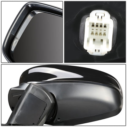 RETROVISOR MIRROR - OEM - 08-12 HONDA ACCORD 2-DOOR - POWERED - PAINTABLE - BLACK - LEFT