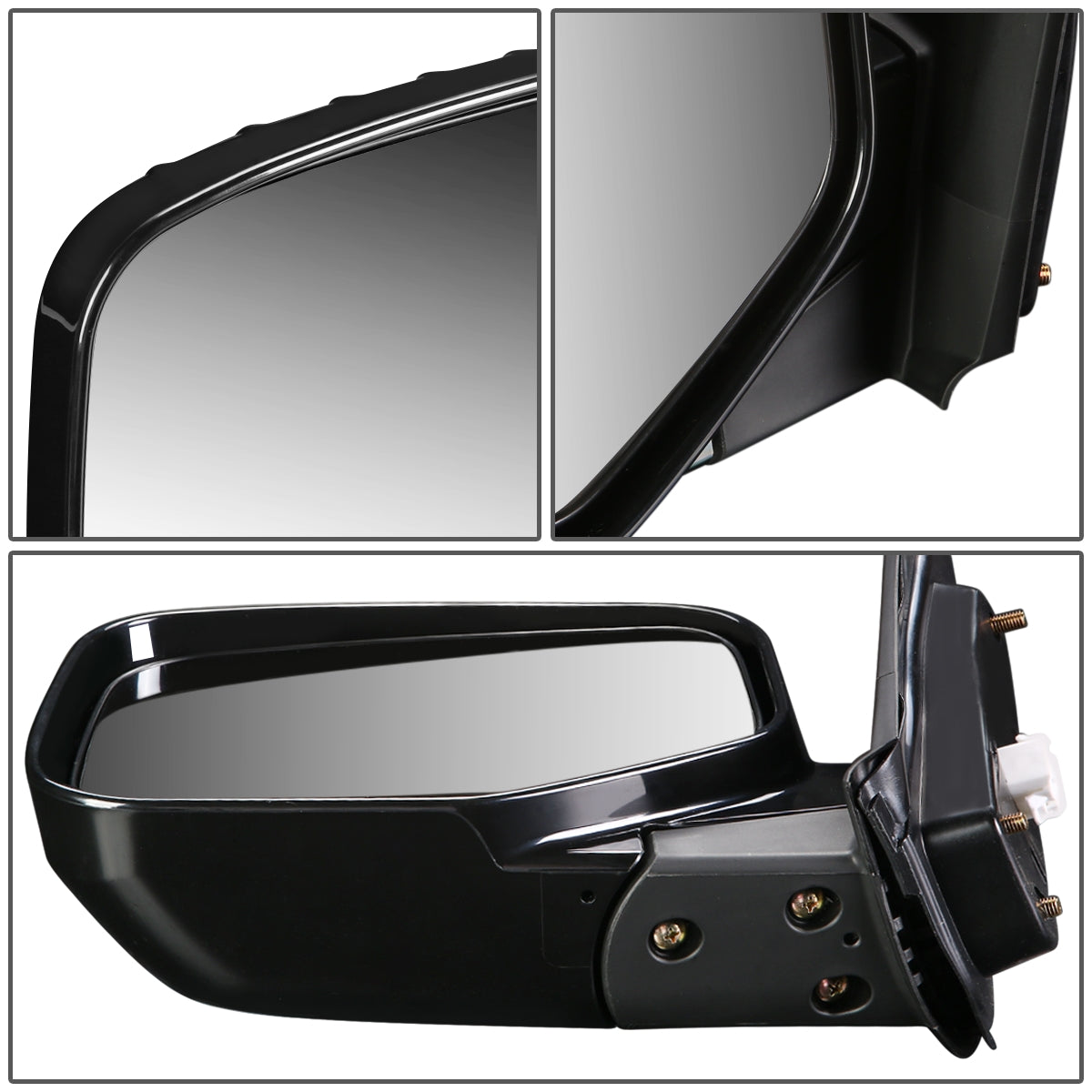 RETROVISOR MIRROR - OEM - 06-09 HONDA RIDGELINE - POWERED - PAINTABLE - BLACK - LEFT