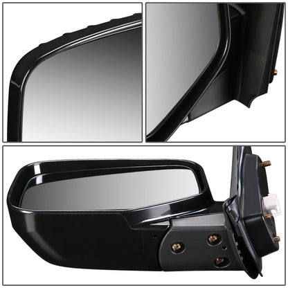 RETROVISOR MIRROR - OEM - 06-09 HONDA RIDGELINE - POWERED - PAINTABLE - BLACK - LEFT