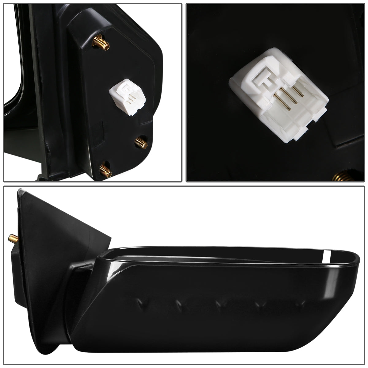 RETROVISOR MIRROR - OEM - 06-09 HONDA RIDGELINE - POWERED - PAINTABLE - BLACK - LEFT