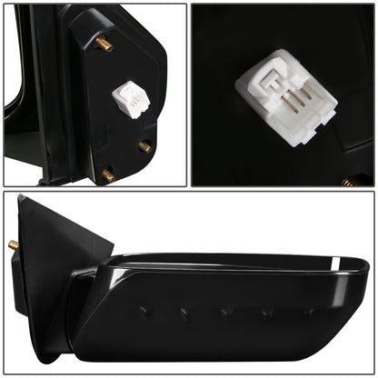 RETROVISOR MIRROR - OEM - 06-09 HONDA RIDGELINE - POWERED - PAINTABLE - BLACK - LEFT