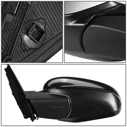 RETROVISOR MIRROR - OEM - 08-12 HONDA ACCORD 4-DOOR - POWERED - PAINTABLE - BLACK - LEFT