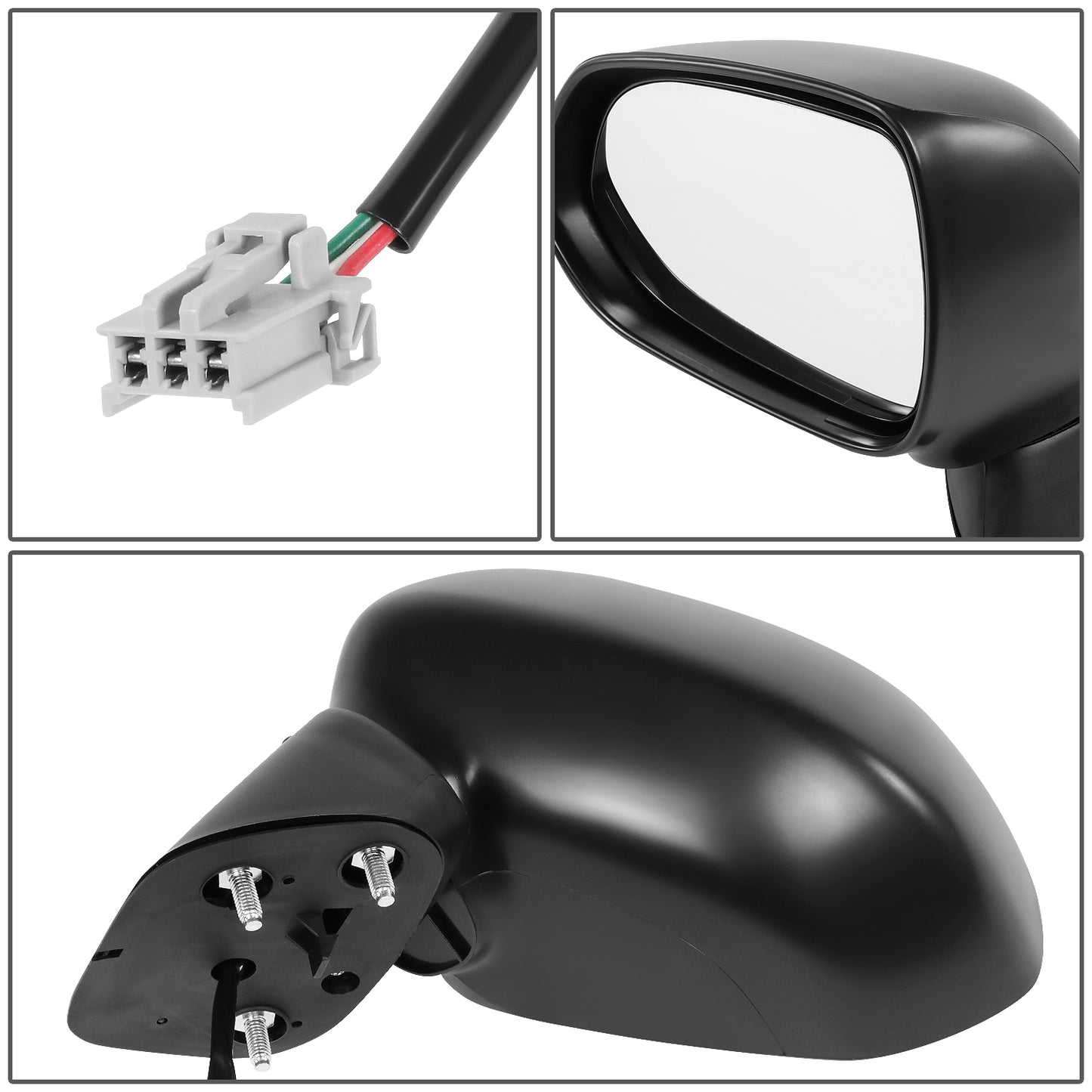 RETROVISOR MIRROR - OEM - 07-08 HONDA FIT - POWERED - PAINTABLE - WHITE - LEFT