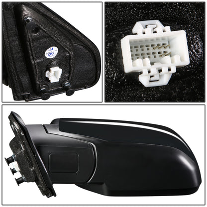 RETROVISOR MIRROR - OEM - 09-15 HONDA PILOT - POWERED - HEATED - PAINTABLE - BLACK - LEFT