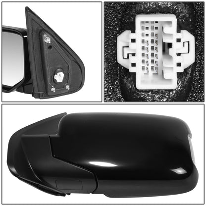 RETROVISOR MIRROR - OE STYLE - HONDA PILOT 09-15 - WITH POWER WITH HEATED WITH SIGNAL WITH MEMORY - DRIVER SIDE - PAINT TO MATCH - BLACK