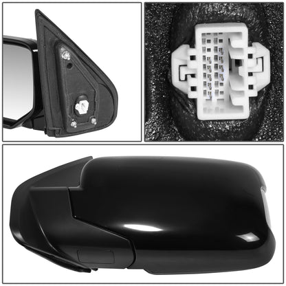 RETROVISOR MIRROR - OE STYLE - HONDA PILOT 11-15 - WITH POWER WITH SIGNAL WITH MEMORY - DRIVER SIDE - PAINT TO MATCH - BLACK