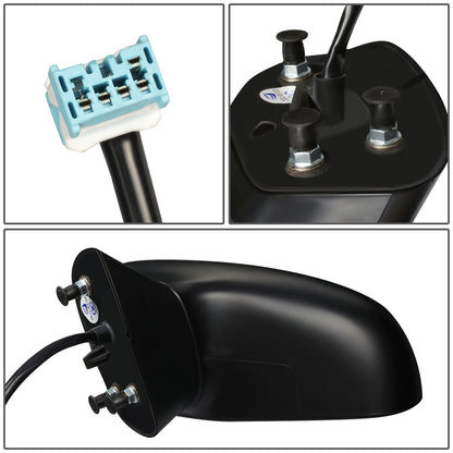 RETROVISOR MIRROR - OEM - 06-11 HONDA CIVIC - POWERED - HEATED - FOLDING - TEXTURED - BLACK MATERIAL - LEFT