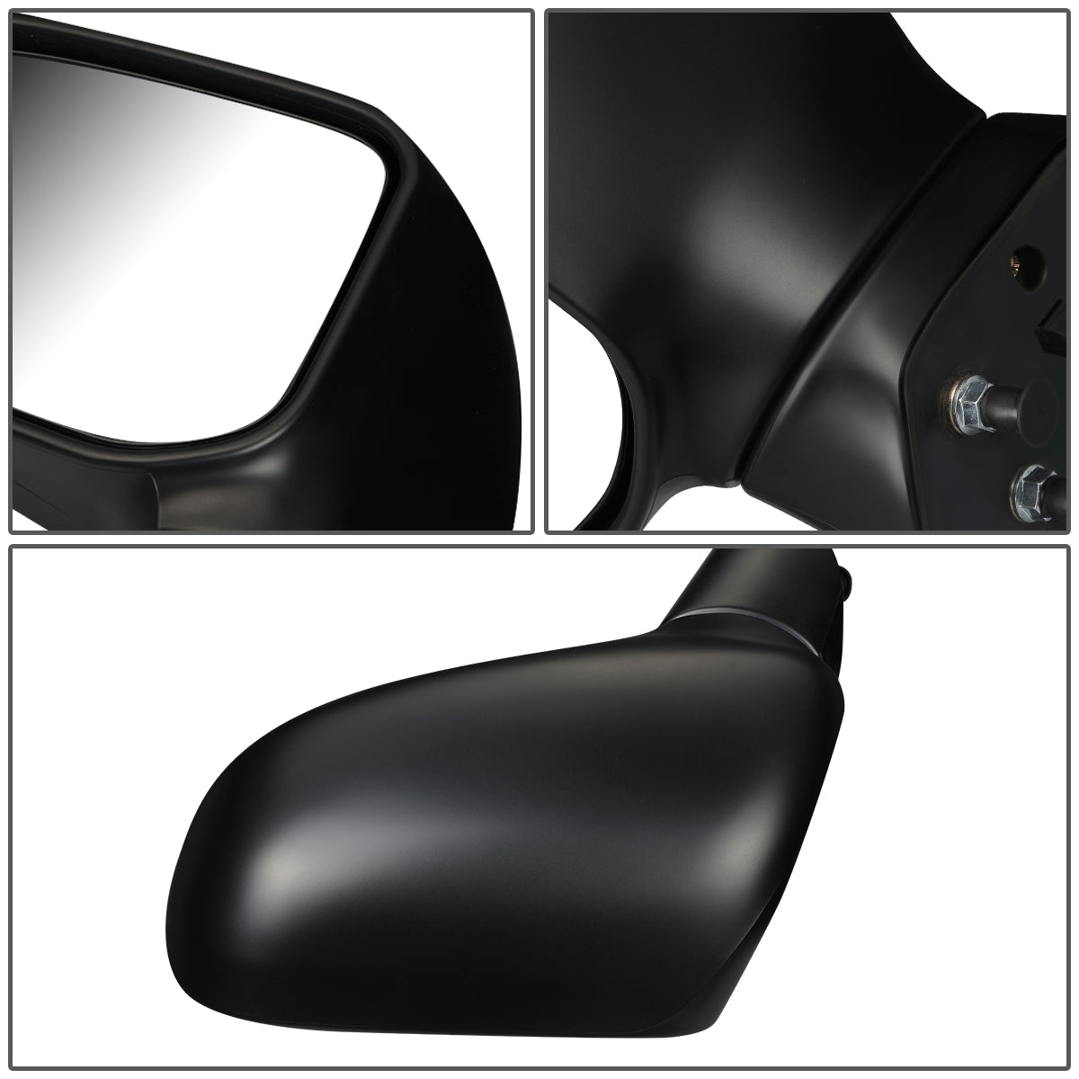 RETROVISOR MIRROR - OEM - 06-11 HONDA CIVIC - POWERED - HEATED - FOLDING - TEXTURED - BLACK MATERIAL - LEFT