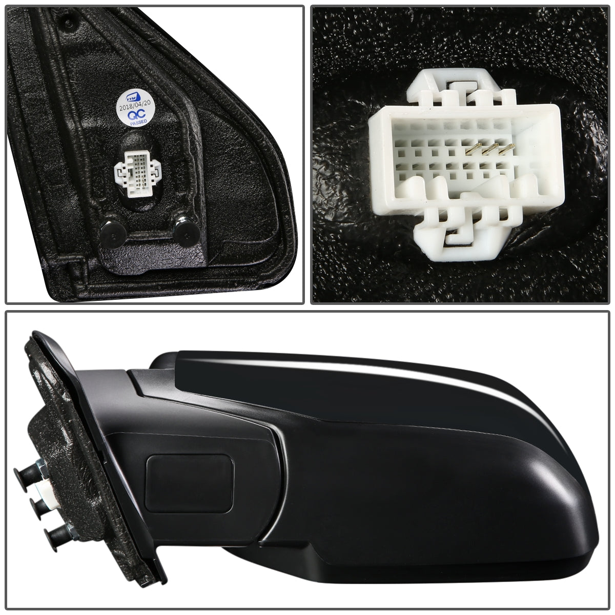 RETROVISOR MIRROR - OEM - 09-15 HONDA PILOT - POWERED - TEXTURED - BLACK - LEFT