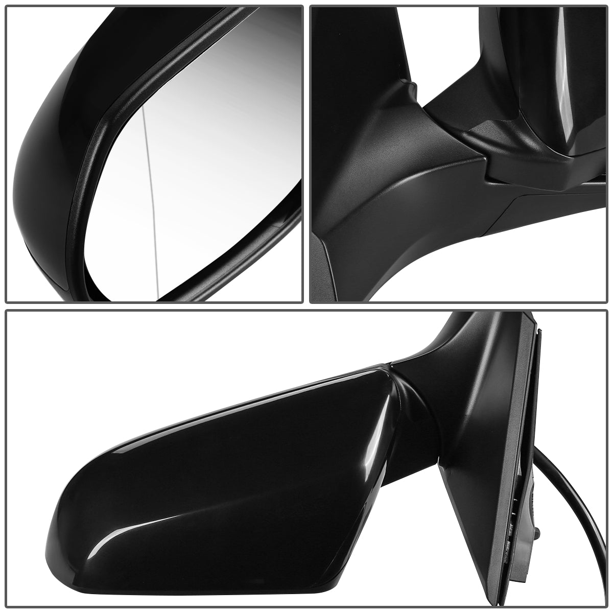 RETROVISOR MIRROR - OEM - 12-16 HONDA CR-V - POWERED - TEXTURED - BLACK - LEFT