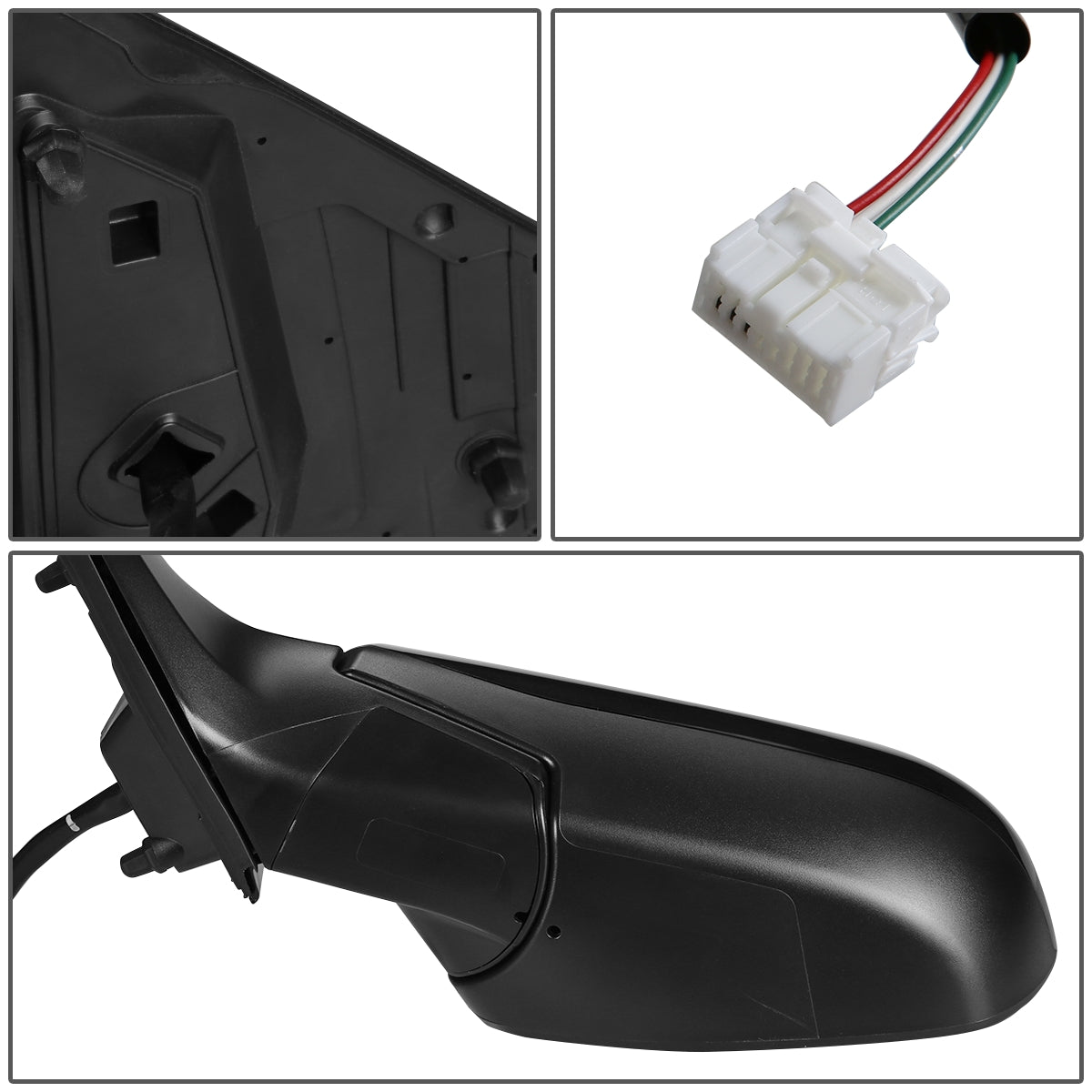 RETROVISOR MIRROR - OEM - 12-16 HONDA CR-V - POWERED - TEXTURED - BLACK - LEFT