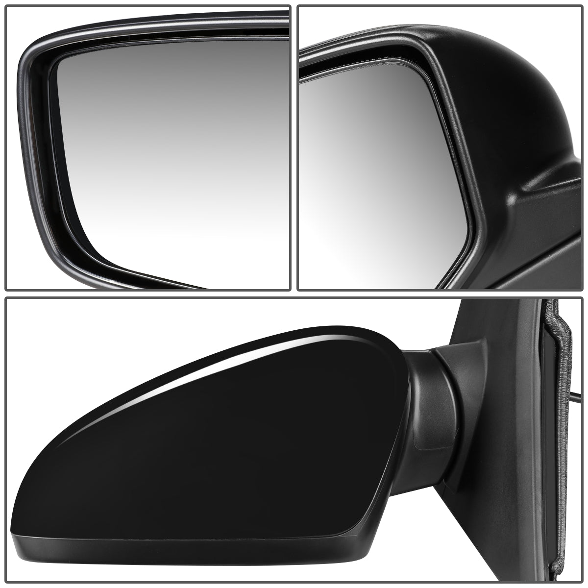 RETROVISOR MIRROR - OEM - 13-17 HONDA ACCORD 4-DOOR - POWERED - PAINTABLE - BLACK - LEFT