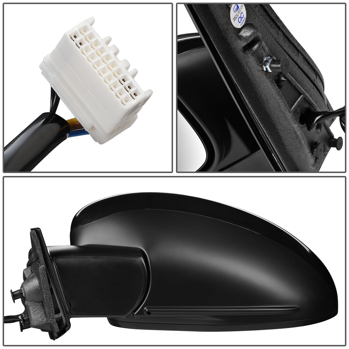 RETROVISOR MIRROR - OEM - 14-17 HONDA ODYSSEY - POWERED - HEATED - FOLDING - W/ ASPHERICAL GLASS - BLACK - LEFT