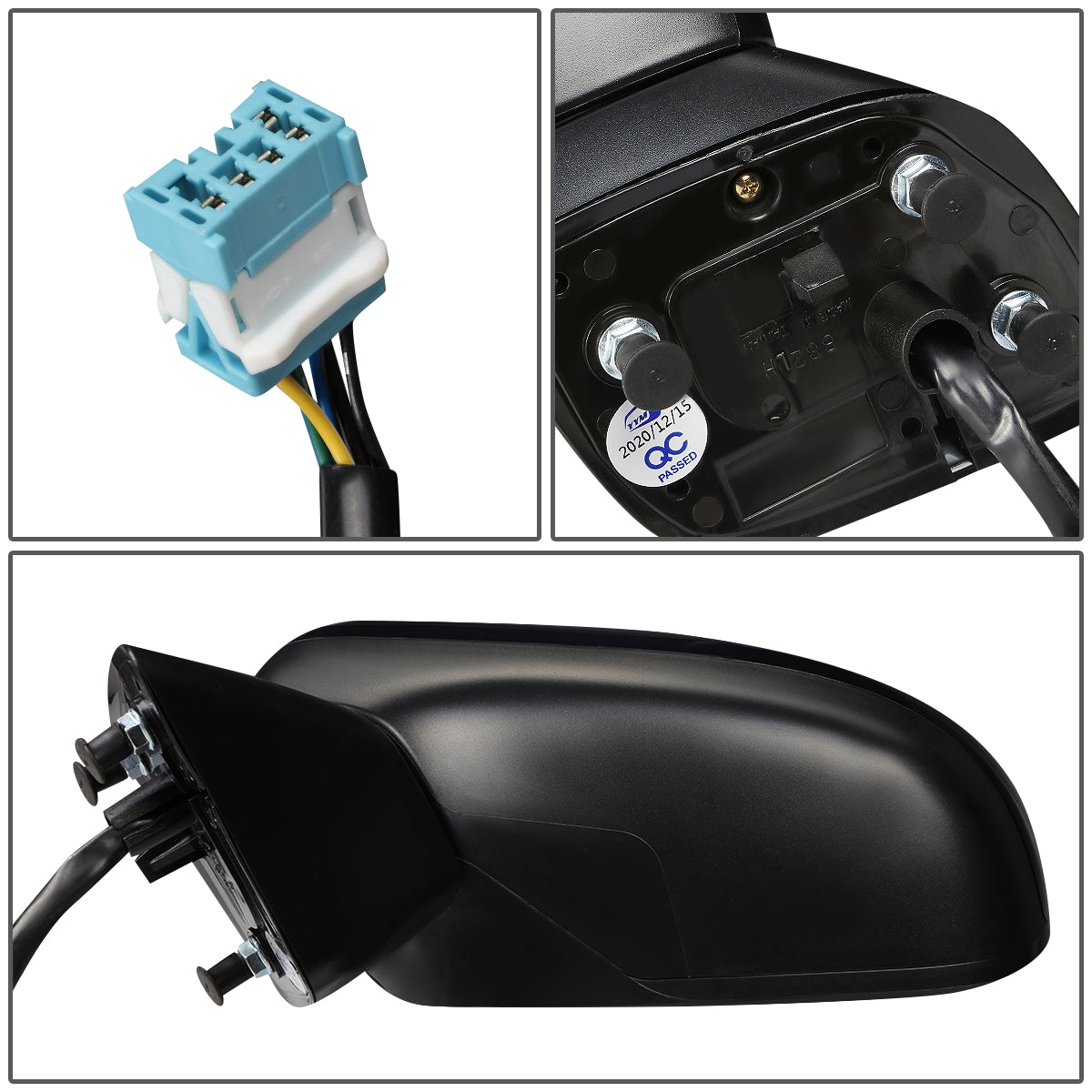 RETROVISOR MIRROR - OEM - 13-15 HONDA CIVIC 2/4-DR - POWERED - HEATED - FOLDING - BLACK MATERIAL - LEFT