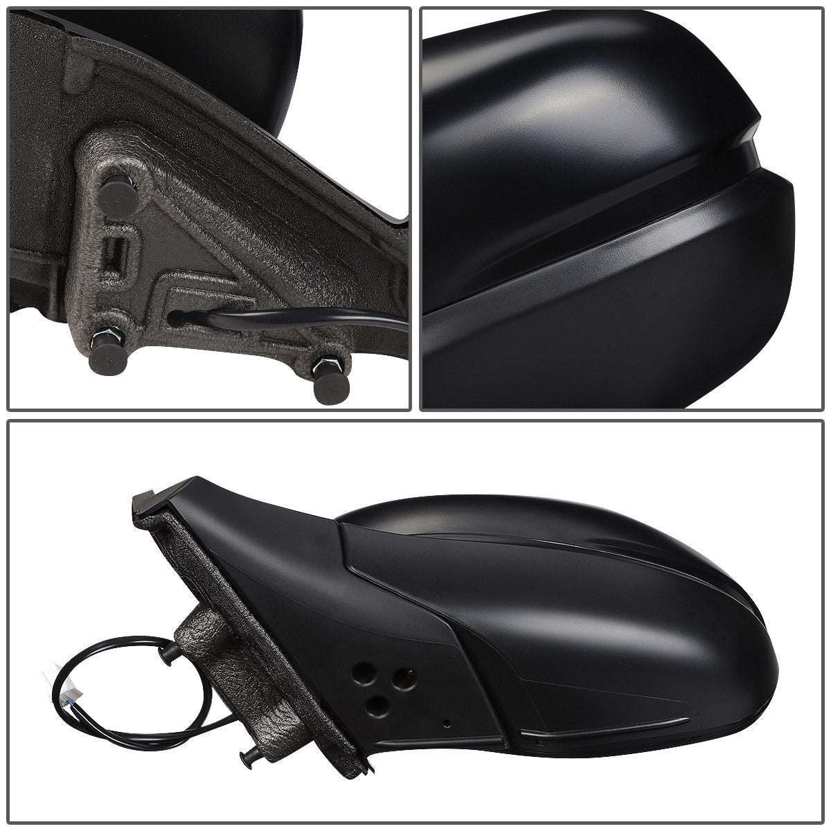 RETROVISOR MIRROR - OEM - 16-18 HONDA PILOT - POWERED - FOLDING - W/ ASPHERICAL GLASS - TEXTURED - BLACK - LEFT