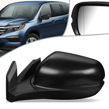 RETROVISOR MIRROR - OEM - 16-18 HONDA PILOT - POWERED - FOLDING - W/ ASPHERICAL GLASS - TEXTURED - BLACK - LEFT