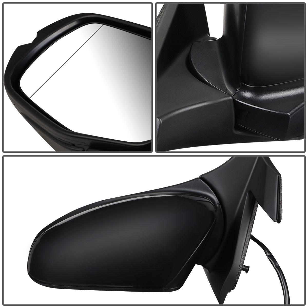 RETROVISOR MIRROR - OEM - 16-18 HONDA PILOT - POWERED - HEATED - FOLDING - W/ ASPHERICAL GLASS - BLACK MATERIAL - LEFT