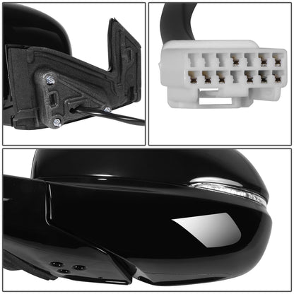 RETROVISOR MIRROR - OE STYLE - HONDA PILOT 17-18 - WITH POWER WITH HEATED WITH SIGNAL WITH MEMORY WITH CAMERA - AWD - DRIVER SIDE - PAINT TO MATCH - BLACK