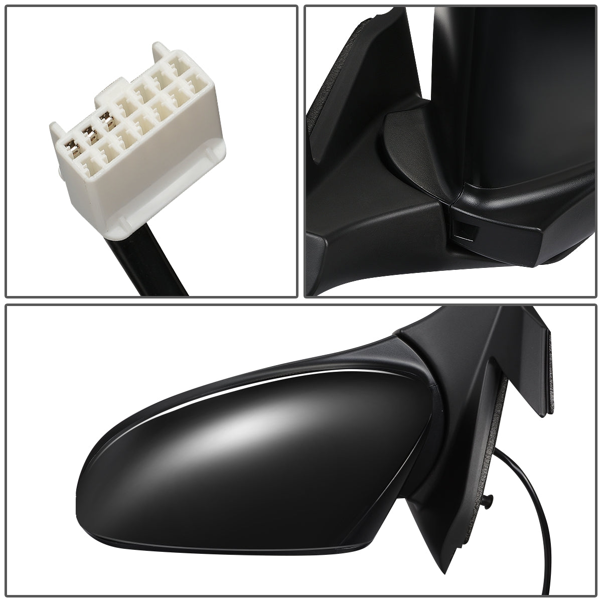 RETROVISOR MIRROR - OEM - 16-18 HONDA PILOT - POWERED - FOLDING - W/ ASPHERICAL GLASS - BLACK MATERIAL - LEFT