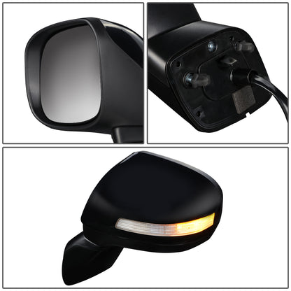 RETROVISOR MIRROR - OEM - 13-15 HONDA CIVIC - POWERED - W/ SIGNAL LIGHT - FOLDING - BLACK MATERIAL - LEFT