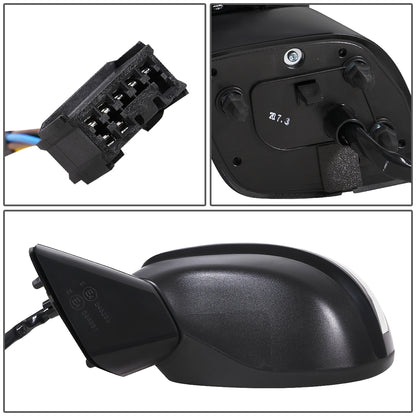 RETROVISOR MIRROR - OEM - 13-15 HONDA CIVIC - POWERED - HEATED - W/ SIGNAL LIGHT - FOLDING - BLACK MATERIAL - LEFT