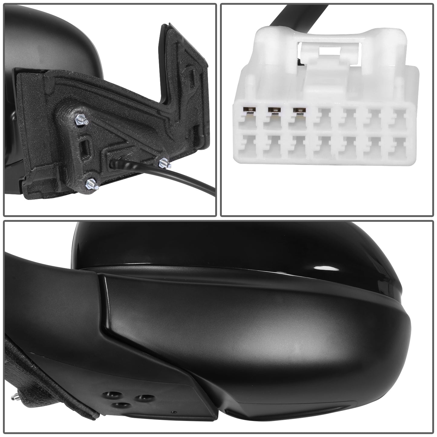 RETROVISOR MIRROR - OE STYLE - HONDA PILOT 17-18 - WITH POWER - AWD - DRIVER SIDE - PAINT TO MATCH - BLACK