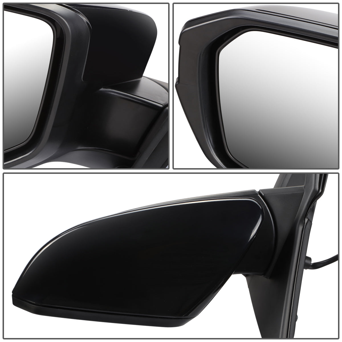 RETROVISOR MIRROR - OEM - 16-18 HONDA CIVIC 2/4-DR - POWERED - FOLDING - BLACK MATERIAL - LEFT