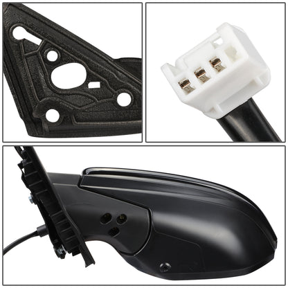 RETROVISOR MIRROR - OEM - 16-18 HONDA CIVIC 2/4-DR - POWERED - FOLDING - BLACK MATERIAL - LEFT