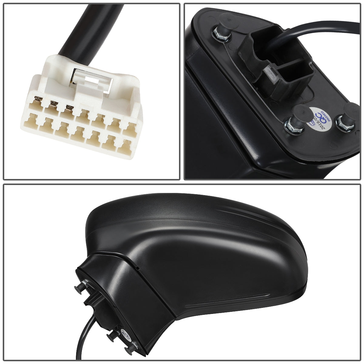 RETROVISOR MIRROR - OEM - 18-19 HONDA ODYSSEY - POWERED - FOLDING - TEXTURED - BLACK - LEFT