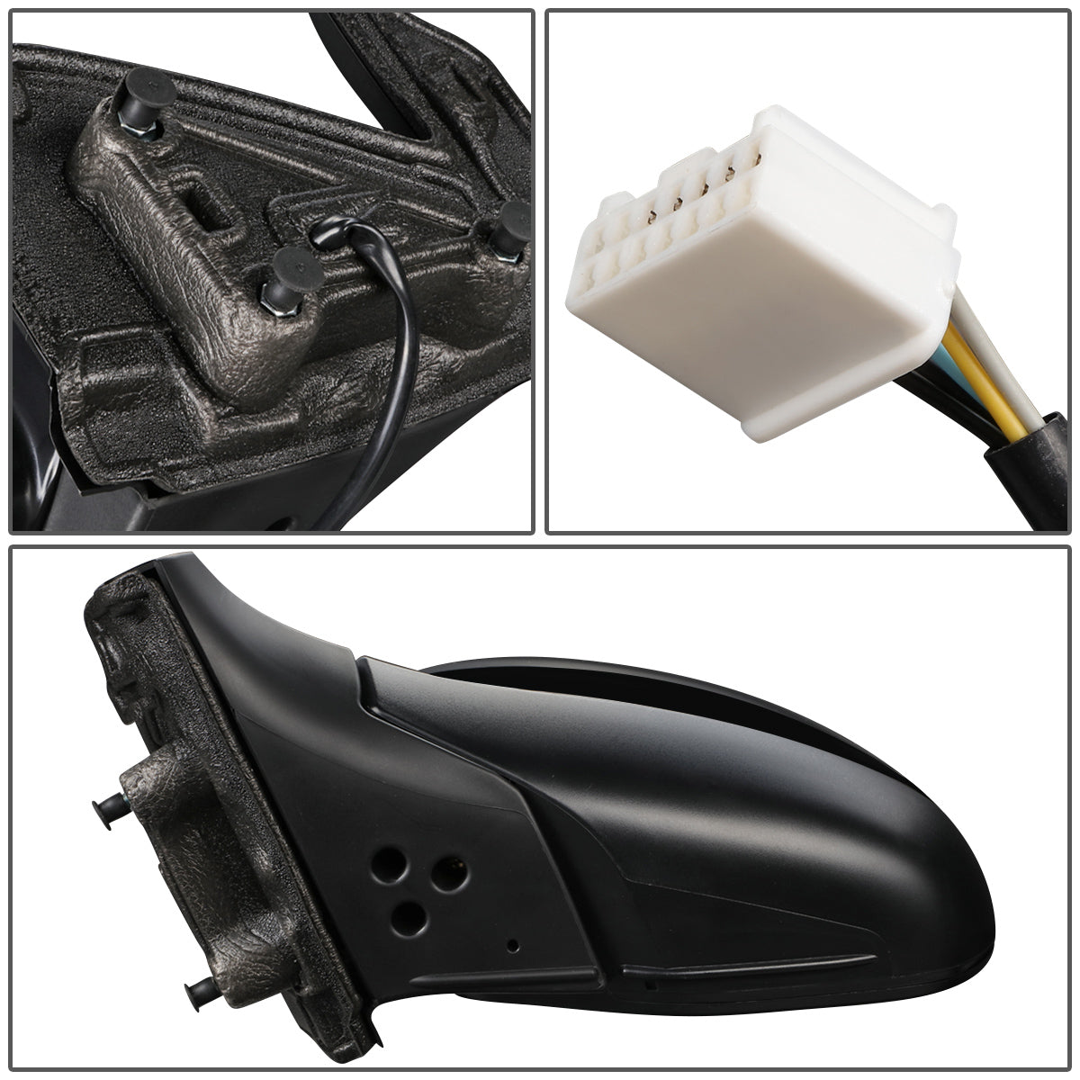 RETROVISOR MIRROR - OEM - 17-20 HONDA RIDGELINE - POWERED - HEATED - FOLDING - BLACK MATERIAL - LEFT