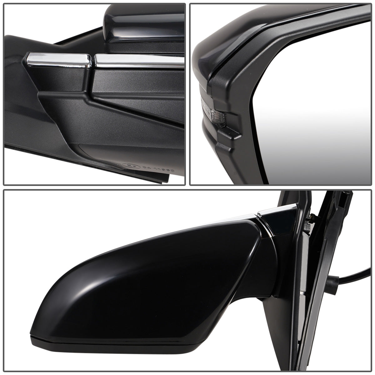 RETROVISOR MIRROR - OEM - 16-18 HONDA CIVIC 2-DR - POWERED - HEATED - W/ SIGNAL LIGHT - FOLDING - BLACK MATERIAL - LEFT