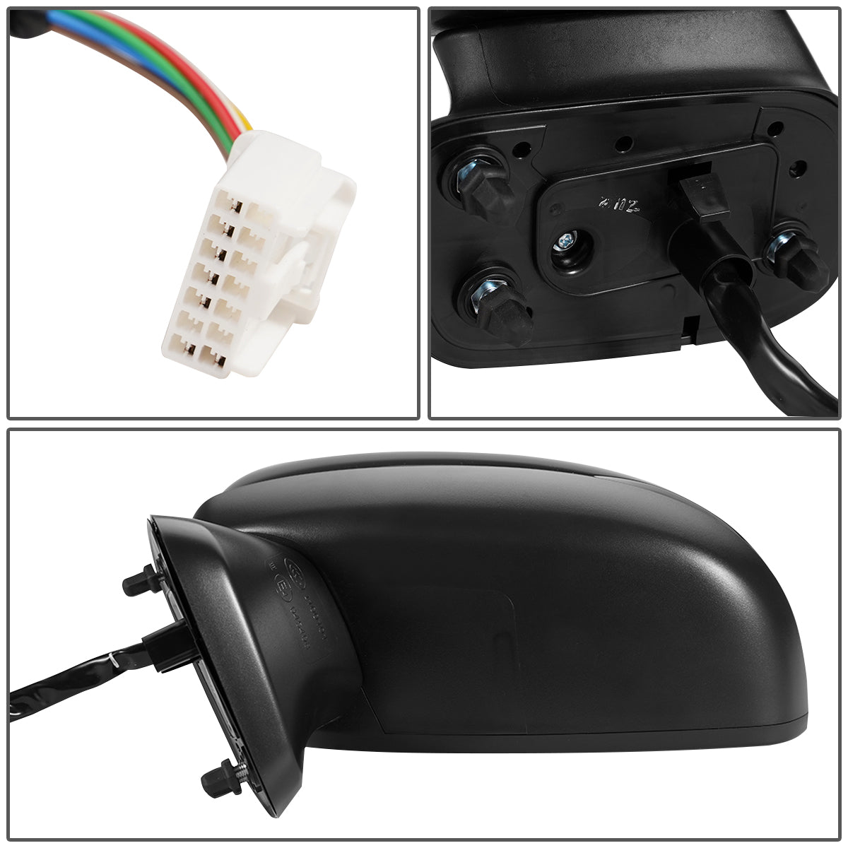 RETROVISOR MIRROR - OEM - 15-19 HONDA FIT - POWERED - HEATED - W/ SIGNAL LIGHT - BLACK MATERIAL - LEFT