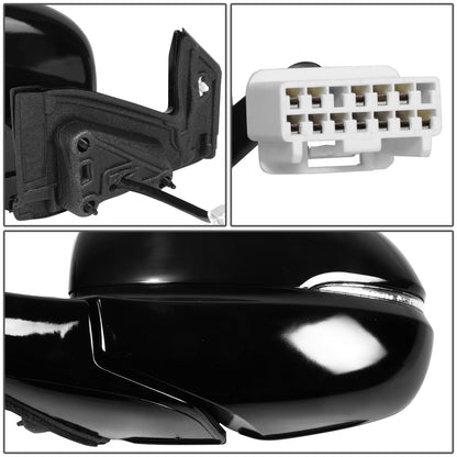 RETROVISOR MIRROR - OE STYLE - HONDA PILOT 19-22 - HONDA PASSPORT 19-24 - WITH POWER FOLD WITH HEATED WITH SIGNAL WITH MEMORY - DRIVER SIDE - PAINT TO MATCH - BLACK