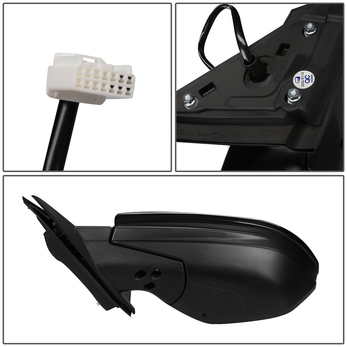 RETROVISOR MIRROR - OEM - 19+ HONDA INSIGHT - POWERED - HEATED - FOLDING - BLACK - LEFT