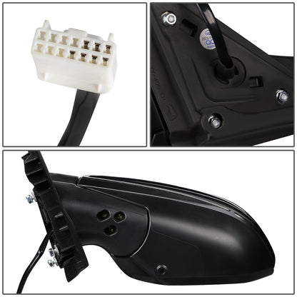 RETROVISOR MIRROR - OEM - 19+ HONDA INSIGHT - POWERED - HEATED - W/ SIGNAL LIGHT - FOLDING - BLACK - LEFT