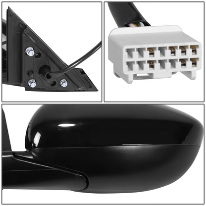 RETROVISOR MIRROR - OE STYLE - HONDA ACCORD 23-24 - WITH POWER WITH HEATED WITH BLIND SPOT - DRIVER SIDE - PAINT TO MATCH - BLACK