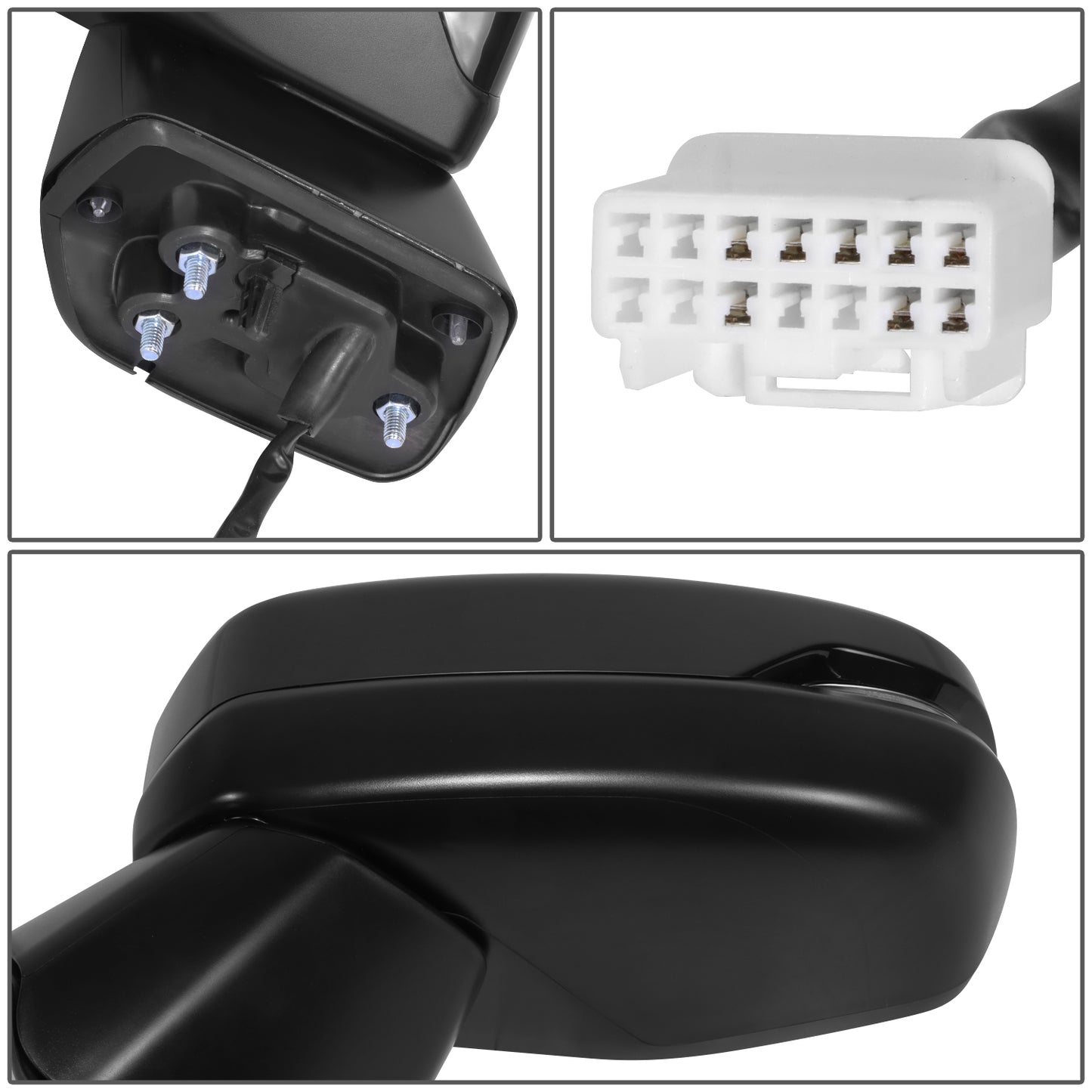 RETROVISOR MIRROR - OE STYLE - HONDA CR-V 23-24 - WITH POWER WITH HEATED WITH SIGNAL WITH BLIND SPOT - DRIVER SIDE - PAINT TO MATCH - BLACK