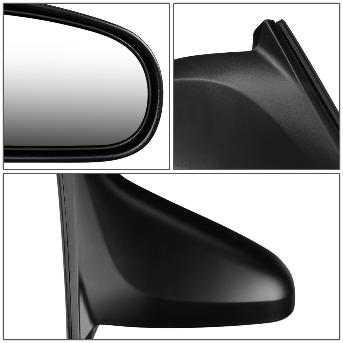 RETROVISOR MIRROR - OEM - 96-00 HONDA CIVIC 2-DOOR - POWERED - PAINTABLE - MATTE BLACK - RIGHT