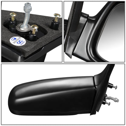 RETROVISOR MIRROR - OEM - 88-91 HONDA CIVIC 2-DR - MANUAL - W/ LEVER - FLEXIBLE - BLACK MATERIAL - RIGHT
