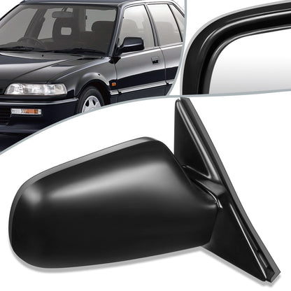 RETROVISOR MIRROR - OEM - 88-91 HONDA CIVIC 4-DR - POWERED - FLEXIBLE - BLACK MATERIAL - RIGHT