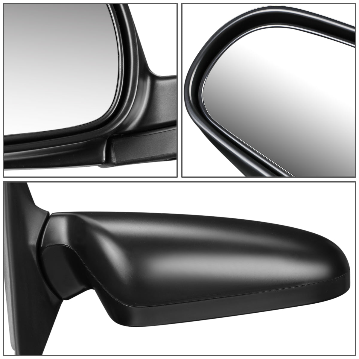 RETROVISOR MIRROR - OEM - 90-93 HONDA ACCORD 4-DR - FOLDING - TEXTURED - BLACK - RIGHT