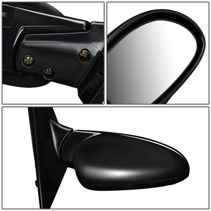 RETROVISOR MIRROR - OEM - 92-95 HONDA CIVIC 2/3-DR - POWERED - FOLDING - BLACK MATERIAL - RIGHT